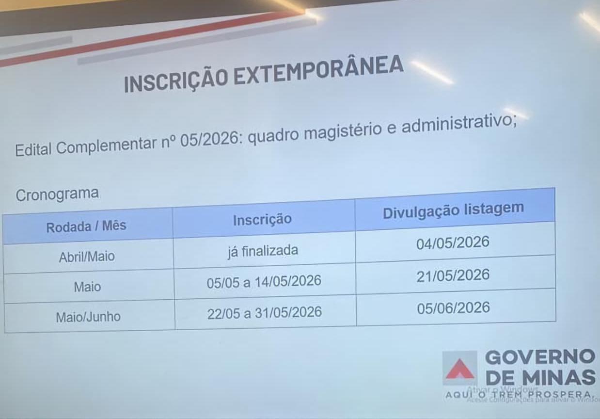 Inscrição Extemporânea