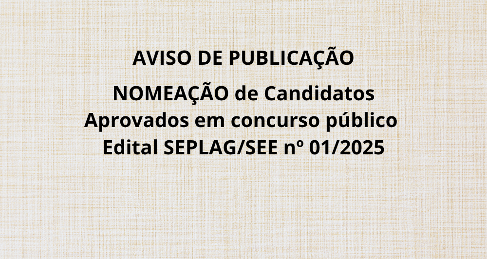 AVISO NOMEAÇÃO